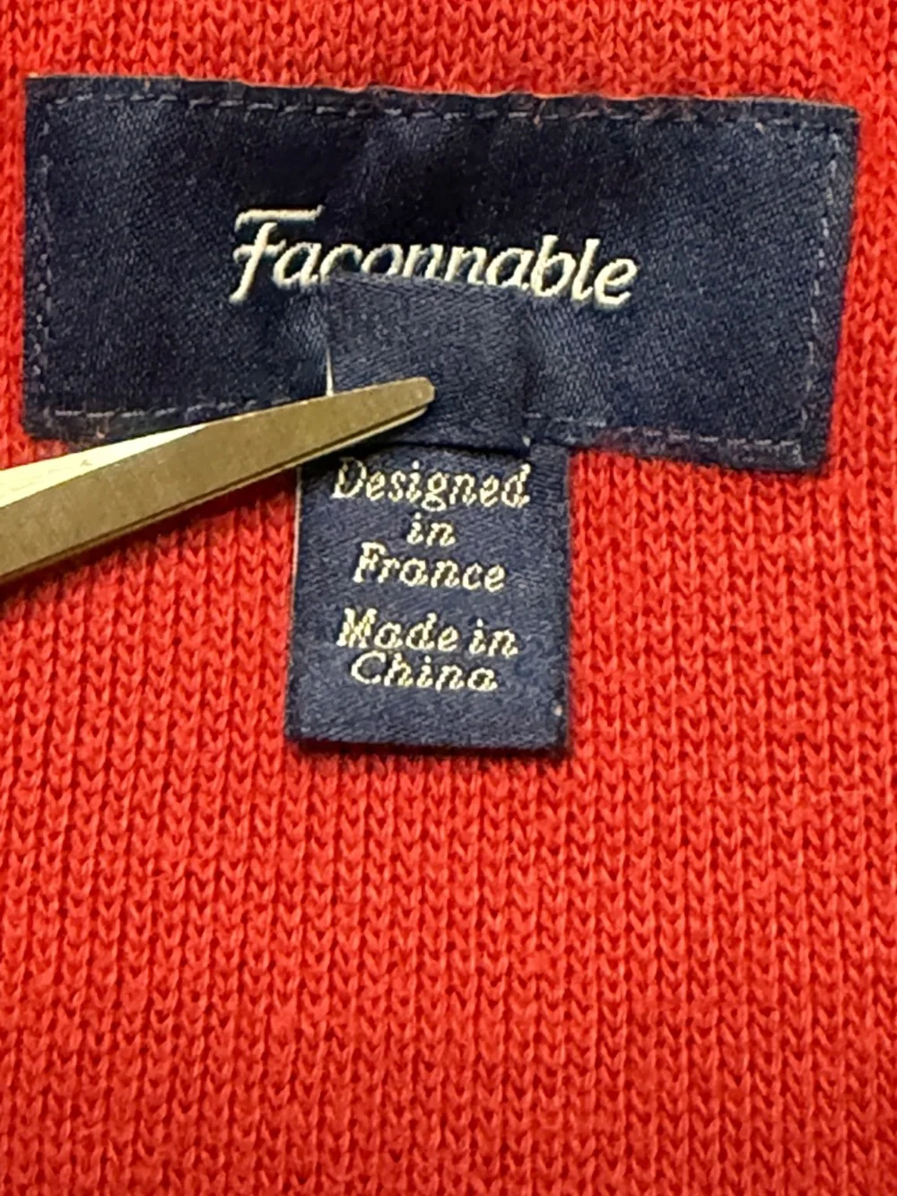 Faconnable 1/4 Zip Sweater‎ Mens M Red Golf Casual 100% Cotton Preppy Pullover